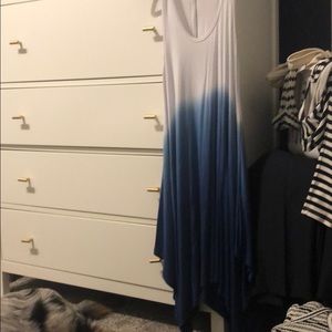 Blue ombré tank top dress